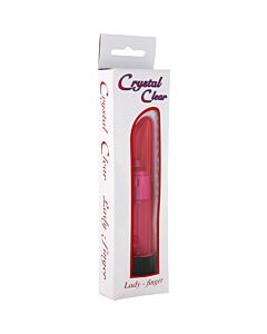 Crystal clear vibrator lady red