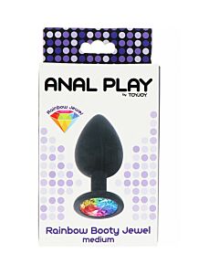 Rainbow booty jewel mediano - negro