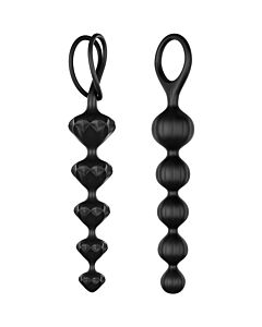 Satisfyer beads bolas anales silicona - negro