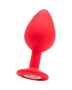 Large plug diamante rojo