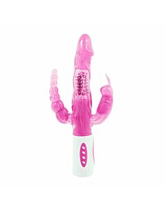 Vibrador Tri-Bunny Giratorio