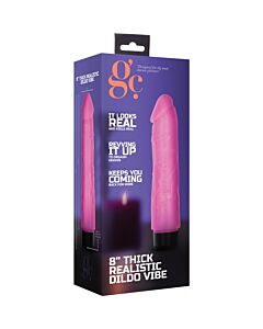 Gc pene vibrador thick realístico 20cm - rosa