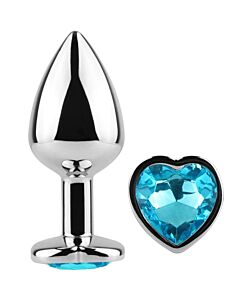 Corazón Azul - Plug Anal Metal 7 cm