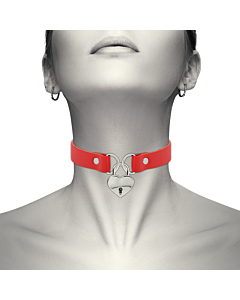 Collar Rojo Corazón Vegan