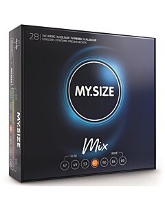 Pack Mix 57mm: Variedad en 28 Preservativos
