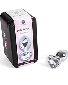 Corazón de Cristal Butt Plug - Talla S