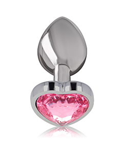 Plug Anal Aluminio Corazón Rosa - Intenso