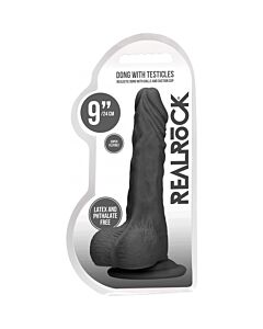 Dildo Negro Bolas de Acero