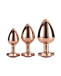 Juego de Tapones Love Rose Gold Brillante