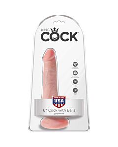 King cock pene realístico con testículos 15cm