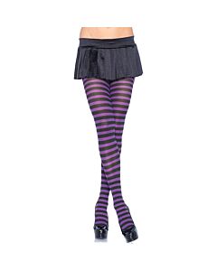 Leg avenue pantys a rayas negras y moradas