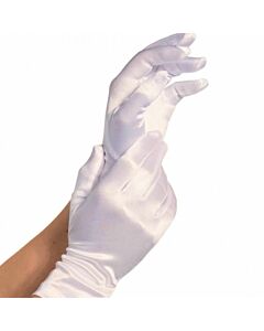 Guantes Satinados Blancos Glamouroso