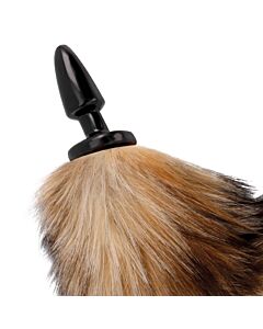 Plug Oscuro de Silicona Cola Natural 10cm