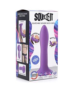 Squeezable slender dildo silicona - morado