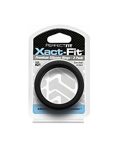 Pack Xact-fit: Anillos Silicona 20cm - Negro