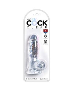 King cock - dildo realista , transparente -10,1 cm