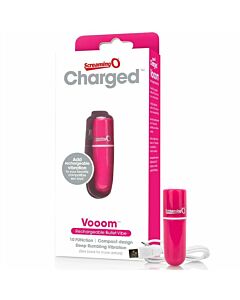 Screaming o bala vibradora recargable vooom rosa
