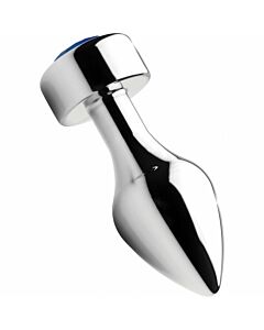 Plug de aluminio con gema azul - medio