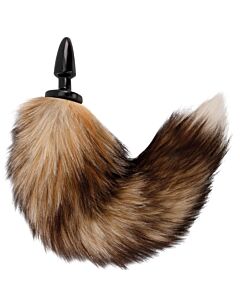 Plug Oscuro de Silicona Cola Natural 10cm