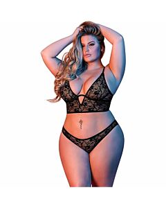 Bralette con tirantes ajustables - negro