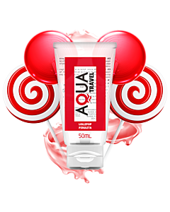 Aqua Travel - Lubricante base agua sabor piruleta - 50 ml