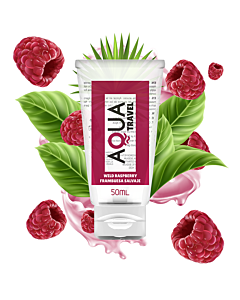 Aqua travel - Lubricante base agua sabor frambuesa salvaje 50 ml