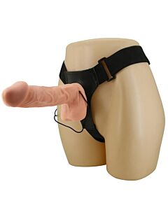 Baile Ultra Passionate Harness 26 cm Natural - Arnés con Dildo Vibrador