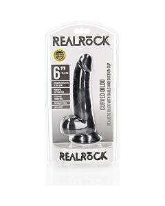 RealRock - Pene Realístico Curvado con Ventosa - 6''/15,5 cm