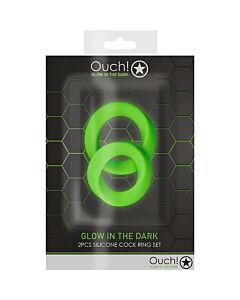 Ouch! - Anillos Pene Glow in the Dark - 2pcs