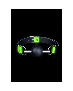 Ouch! Mordaza con Bola Fluorescente - Glow in the Dark