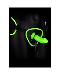 Ouch! Arnés con Strap-On y Brillo en la Oscuridad - Glow in the Dark