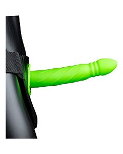 Ouch! Strap-On Hueco Trenzado - Brilla en la Oscuridad