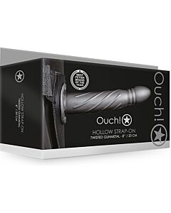 Ouch! Strap-On Hueco Trenzado Metalizado 8''/20 cm