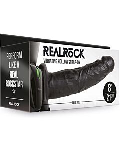 Realrock-strap-on hueco vibratorio sin bolas - 8''/20,5 cm