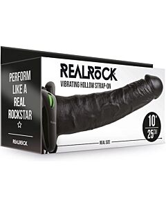 Realrock-strap-on hueco vibratorio sin bolas - 10/ 24,5 cm