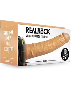 Realrock-Strap-On Hueco Vibratorio sin Bolas 10''/24,5 cm
