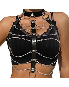Arnés Cadena Negra BDSM