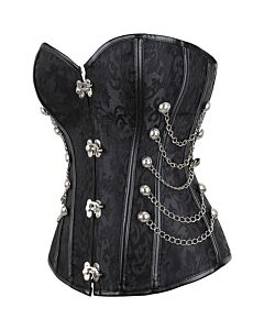 Corset Noir Brillante - Talla 3XL