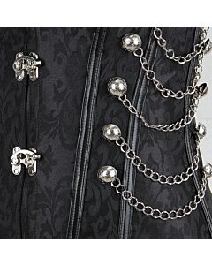 Corset Noir Brillante - Talla 3XL