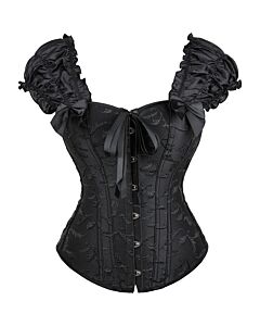 Corset Ángel Negro "Flecos Divinos