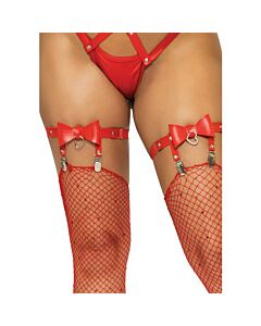 Liguero Rojo Vegano Alto "Seductiva Piel