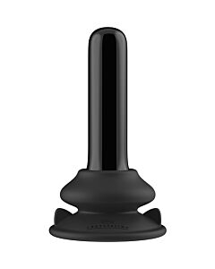 Vibrador Ventosa Control Remoto: Black Glass Thumbéo