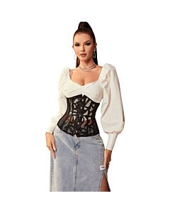 Corset Red Bordado - Nocturno