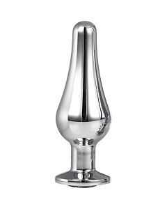 Punta Joya Anal Brillante - Plug anal de aluminio con piedra preciosa