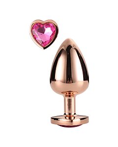 Plug Amor Brillante Oro Rosa - Mediano