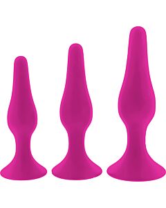 Kit Curvo Anales Seducción - Set 3 Tapones Silicona