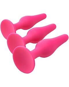 Kit Curvo Anales Seducción - Set 3 Tapones Silicona