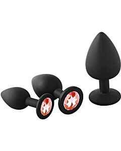 Kit Anal Fantasía Rubí - 3 Tapones