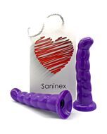 Saninex love me - butt plug & dildo xxl con base succión - morado