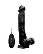 Real rock 005 vibrador 100 realistico negro 27 cm